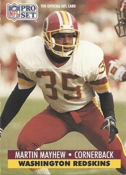 Martin Mayhew Washington Redskins 1991 Pro set NFL #321